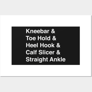 BJJ Leg Lock Helvetica List Posters and Art